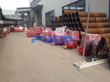 福瑞得機械激光整平機、座駕壓路機、手扶壓路機、大灌縫機等及時包裝發(fā)貨