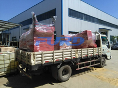 福瑞得機(jī)械手扶雙輪壓路機(jī)，座駕壓路機(jī)正式裝車發(fā)往客戶所在地